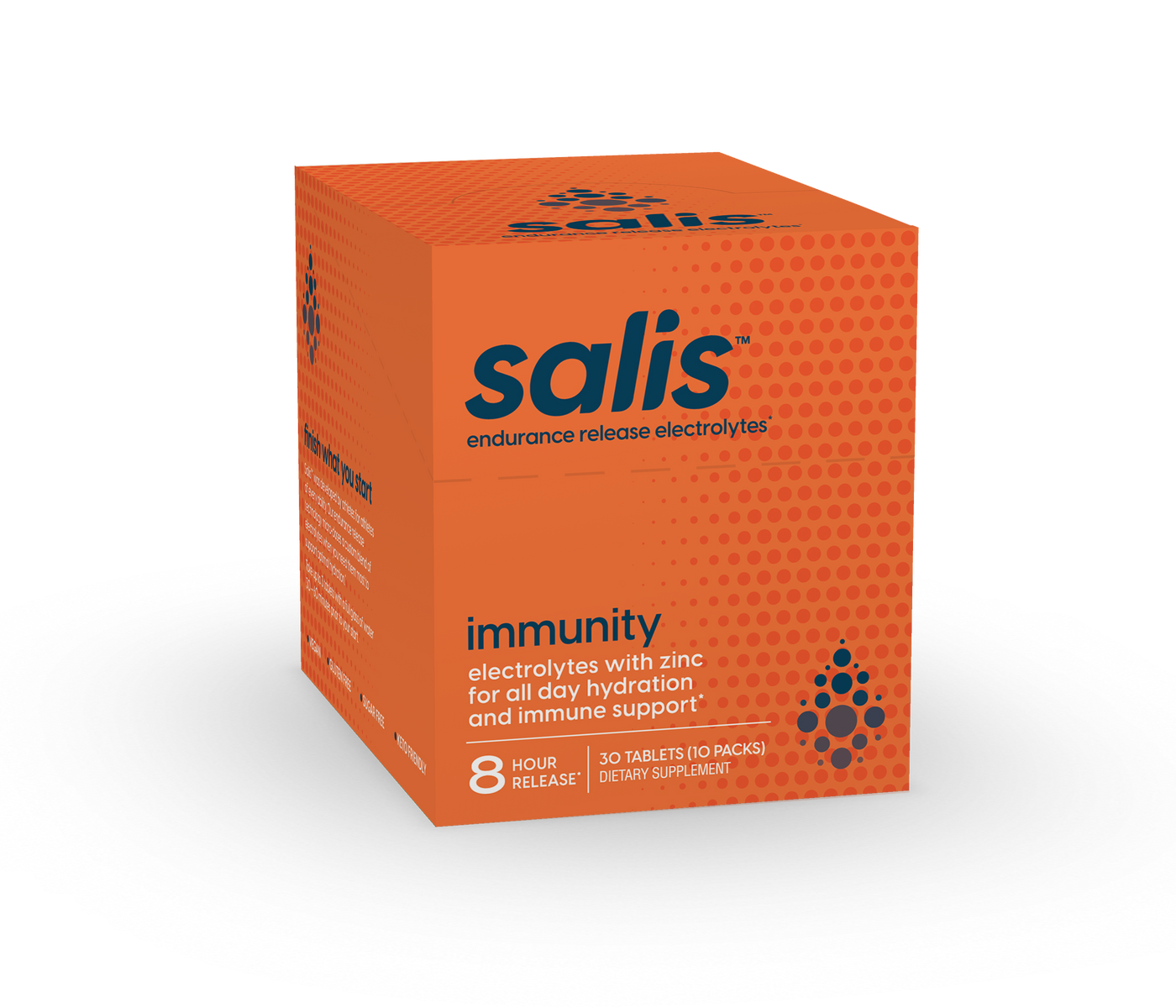 Salis Endurance Release Electrolytes +Immunity Closed 10 Pack Orange